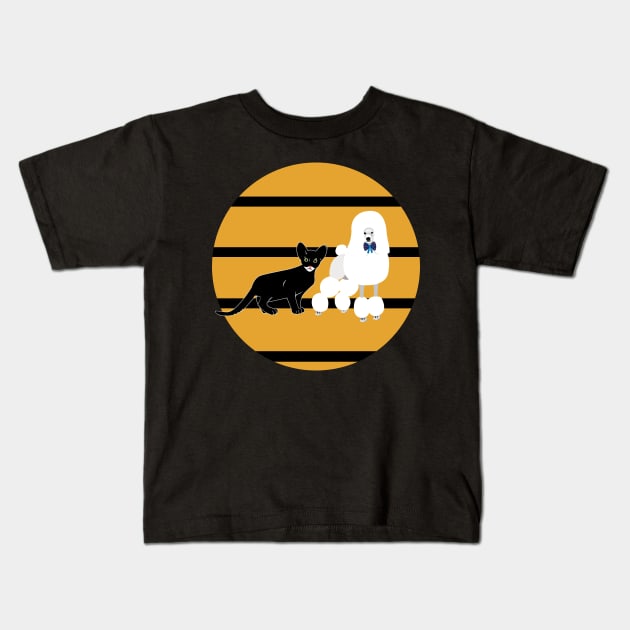 Cat and Dog Kids T-Shirt by momomoma